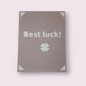 Felicitare 'Best luck' - casă & stil de viață - papetărie de hârtie - invitații, felicitări - Artynos.ro