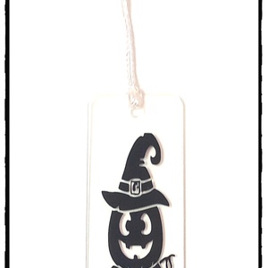 Semn de carte 'Halloween Pumpkins'', Casă & Stil de viață, Accesorii pentru decorat casa, Halloween - tot ce ai nevoie pentru petrecere!, Ornamente de Halloween, Decoupage, transfer și tehnici șervețel, ARTYNOS