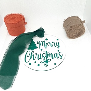 Ornament 'Merry Christmas', Accesorii de Crăciun, Cadou tematic de Moș Crăciun, decorațiuni, Cadouri de Moș Crăciun, Decoupage, transfer și tehnici șervețel, ARTYNOS