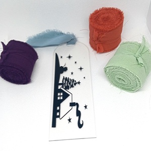 Semn de carte 'Winter', Accesorii de Crăciun, Cadou tematic de Moș Crăciun, decorațiuni, Cadouri de Moș Crăciun, Decoupage, transfer și tehnici șervețel, ARTYNOS