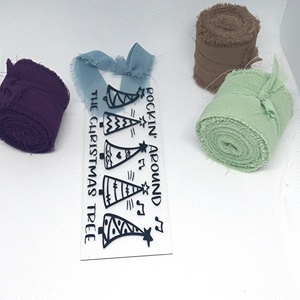 Semn de carte 'Braduti', Accesorii de Crăciun, Cadou tematic de Moș Crăciun, decorațiuni, Cadouri de Moș Crăciun, Decoupage, transfer și tehnici șervețel, ARTYNOS