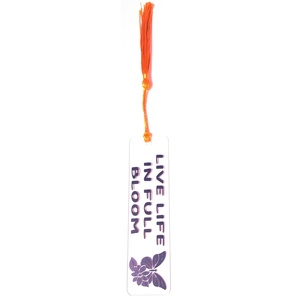 Semn de carte 'Live life in full bloom' 2, Carti si creatii cu tematica muzicala, cadouri, Semn de carte, Decoupage, transfer si tehnici servetel, ARTYNOS