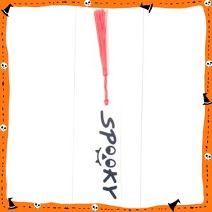 Semn de carte 'Spooky Vibes', Casa & Stil de viata, Accesorii pentru decorat casa, Halloween - tot ce ai nevoie pentru petrecere!, Ornamente de Halloween, Decoupage, transfer si tehnici servetel, ARTYNOS