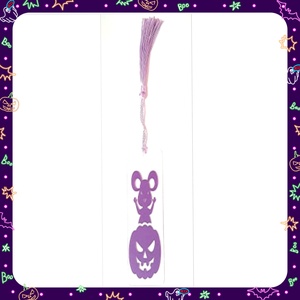Semn de carte 'Scary Purple Mouse'', Casa & Stil de viata, Accesorii pentru decorat casa, Halloween - tot ce ai nevoie pentru petrecere!, Ornamente de Halloween, Decoupage, transfer si tehnici servetel, ARTYNOS