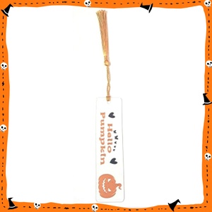 Semn de carte 'Hello Pumpkin', Casa & Stil de viata, Accesorii pentru decorat casa, Halloween - tot ce ai nevoie pentru petrecere!, Ornamente de Halloween, Decoupage, transfer si tehnici servetel, ARTYNOS