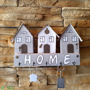 Suportde chei de perete din lemn cu casute - casă & stil de viață - decorațiuni de casă - decorațiuni de pereți - suport pentru chei - Artynos.ro