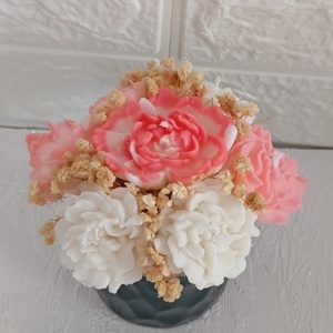 Aranjament flori ceara soia - casă & stil de viață - lumânări, parfumuri, arome - ceară parfumată - Artynos.ro