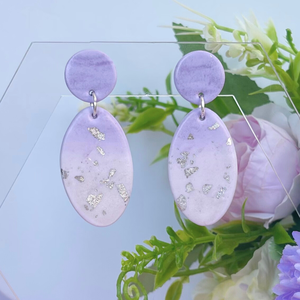 Cercei din lut polimeric AMETHYST WHISPER #C0007 - Artynos.ro
