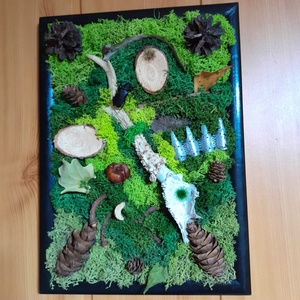 Trofeu mic, Casa & Stil de viata, Accesorii pentru decorat casa, Decoratiuni de pereti, decoratiuni suspendate, Tablou cu licheni, , ARTYNOS