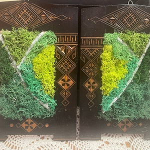 Ramuri, Casa & Stil de viata, Accesorii pentru decorat casa, Decoratiuni de pereti, decoratiuni suspendate, Tablou cu licheni, , ARTYNOS