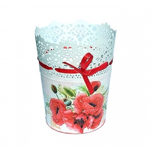 Ghiveci decorativ maci - 165907, Casă & Stil de viață, Accesorii pentru decorat casa, Suport de flori, Ghiveci și jardiniere, Decoupage, transfer și tehnici șervețel, Obiecte pictate, ARTYNOS