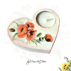 Suport decorativ pentru lumanare - buchet maci 144233 - Artynos.ro