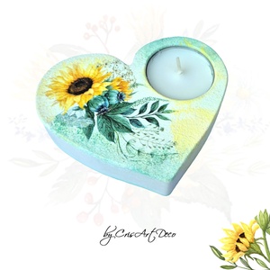 Suport decorativ pentru lumanare - buchet floarea soarelui 122220 - Artynos.ro