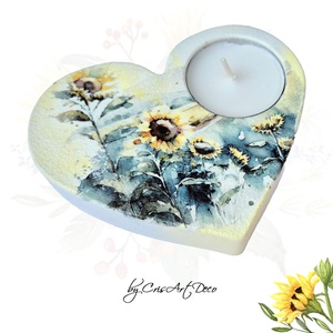 Suport decorativ pentru lumanare - camp floarea soarelui 115715 - Artynos.ro