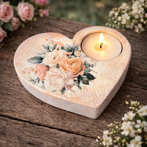 Suport decorativ pentru lumanare - buchet de trandafiri 114249, Casa & Stil de viata, Lumanari, parfumuri, arome, Suport de lumanari, Decoupage, transfer si tehnici servetel, ARTYNOS