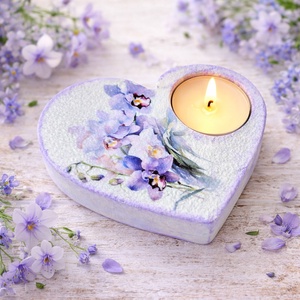 Suport decorativ pentru lumanare - buchet orhidee 122310, Casa & Stil de viata, Lumanari, parfumuri, arome, Suport de lumanari, Decoupage, transfer si tehnici servetel, Pictura, ARTYNOS