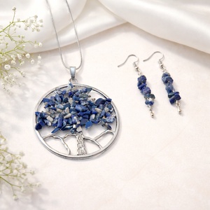 Set bijuterii Pomul Vietii cu Lapis Lazuli - 114647 - Artynos.ro