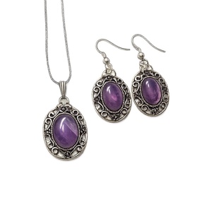 Set bijuterii ametist 175800, Bijuterii, Seturi de bijuterii, Confectionarea bijuteriilor, ARTYNOS