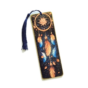 Semn de carte lemn dreamcatcher - 102940, Carti si creatii cu tematica muzicala, cadouri, Semn de carte, Decoupage, transfer si tehnici servetel, ARTYNOS