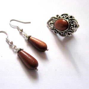 Set de bijuterii cu piatra soarelui � 154201, Bijuterii, Seturi de bijuterii, Confectionarea bijuteriilor, ARTYNOS