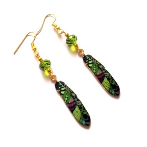 Cercei pene 46974, Bijuterii, Cercei, Cercei cu figurine, Confectionarea bijuteriilor, ARTYNOS