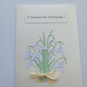 Felicitare Buchet de ghiocei, Casa & Stil de viata, Produse de papetarie, Invitatii, felicitari, Arta de hartie, ARTYNOS