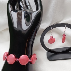 Set La vie en Rose cu Rodocrozit - bijuterii - seturi de bijuterii - Artynos.ro