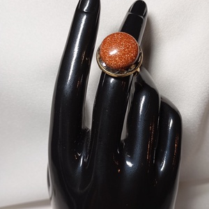 Inel cu Piatra Soarelui si Swarovski, Bijuterii, Inele, Inele cu pietre semipretioase, Confectionarea bijuteriilor, ARTYNOS