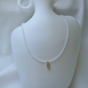 Colier cubic zirconiu alb si pandantiv rhinestone Crystal, Bijuterii, Coliere, Coliere cu pandative, Confectionarea bijuteriilor, ARTYNOS