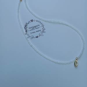 Colier cubic zirconiu alb si pandantiv rhinestone Crystal - bijuterii - coliere - coliere cu pandative - Artynos.ro