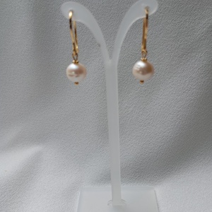 Cercei cu Perla de cultura 10mm si tortite placate cu aur 18K - bijuterii - cercei - cercei din perle - Artynos.ro