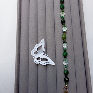 Bratara cu margele Smarald si Swarovski, Bijuterii, Bratari, Bratari din pietre semipretioase, Confectionarea bijuteriilor, ARTYNOS