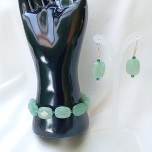 Set  bijuterii Aventurin si margelute Swarovski, Bijuterii, Seturi de bijuterii, Confectionarea bijuteriilor, ARTYNOS