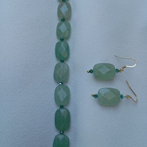 Set  bijuterii Aventurin si margelute Swarovski - bijuterii - seturi de bijuterii - Artynos.ro