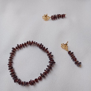 Set bijuterii Granat si accesorii placate cu aur 18K, Bijuterii, Seturi de bijuterii, , ARTYNOS