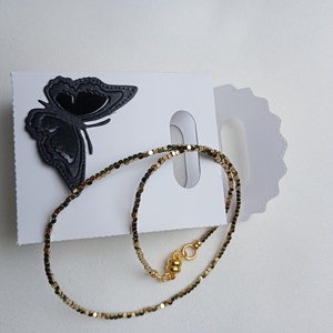 Colier cu Hematit auriu 2mm si inchidere magnetica - bijuterii - coliere - chockere - Artynos.ro