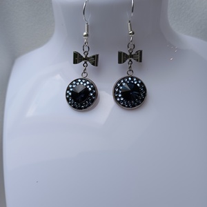 Cercei cu tortita placata cu argint 925 si rivoli Swarovski Montana Blue 10mm - bijuterii - cercei - cercei din mărgele - Artynos.ro