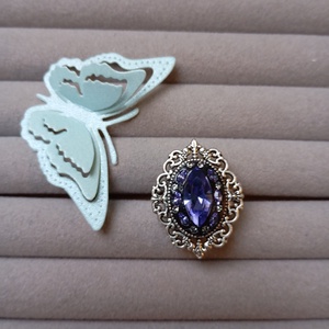 Inel reglabil cu cristale Swarovski, Bijuterii, Inele, Inele cu pietre semipretioase, Confectionarea bijuteriilor, ARTYNOS