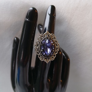 Inel reglabil cu cristale Swarovski - bijuterii - inele - inele cu pietre semiprețioase - Artynos.ro