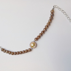 Bratara cu perle Swarovski si pietre Calcedonie 6mm - bijuterii - brățări - brățări din mărgele - Artynos.ro