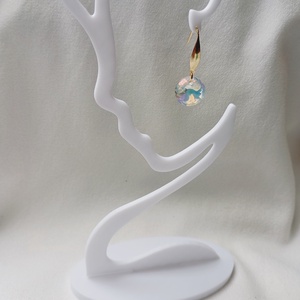 Cercei cu cristal Preciosa 14mm si tortite placate cu aur 18K - Artynos.ro