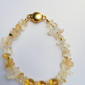 Bratara cu Citrin si Hematit placat cu aur 24K - bijuterii - brățări - brățări din pietre semiprețioase - Artynos.ro