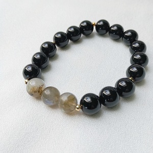 Bratara barbateasca cu Onix si Labradorit - bijuterii - brățări - brățări din pietre semiprețioase - Artynos.ro