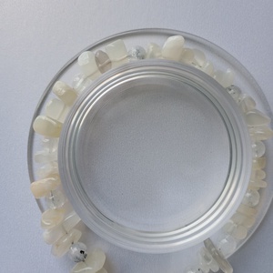 Bratara cu Piatra Lunii chipsuri si Cuart rutilat  - bijuterii - brățări - brățări din pietre semiprețioase - Artynos.ro