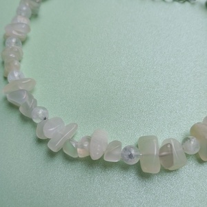 Bratara cu Piatra Lunii chipsuri si Cuart rutilat  - bijuterii - brățări - brățări din pietre semiprețioase - Artynos.ro