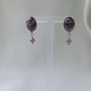 Cercei retro cu Ametist - bijuterii - cercei - cercei din pietre semiprețioase - Artynos.ro