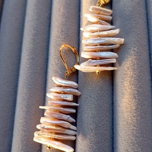 Cercei Fancy cu perle baroc tip chips 1,2-1,7 cm - bijuterii - cercei - cercei din perle - Artynos.ro