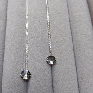 Cercei din argint 925 cu cristal Preciosa Black Diamond 6mm - bijuterii - cercei - cercei din argint - Artynos.ro