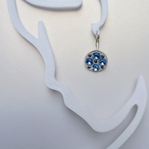 Cercei fashion cu cristale Swarovski Light Sapphire 6mm - bijuterii - cercei - cercei lungi - Artynos.ro