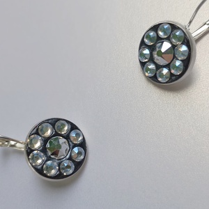 Cercei cu cristale Swarovski Crisyal Clear si Preciosa Comet Argent, moderni, tineresti 16mm - bijuterii - cercei - cercei lungi - Artynos.ro